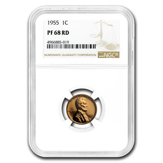 1955 Lincoln Cent PF-68 NGC (Red) 1955 Lincoln Cent PF-68 NGC (Red)